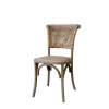 Chic Antique - Fransk spisebordsstol med flet - Natur