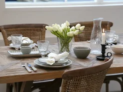 Chic Antique - Fransk spisebordsstol med flet - Natur