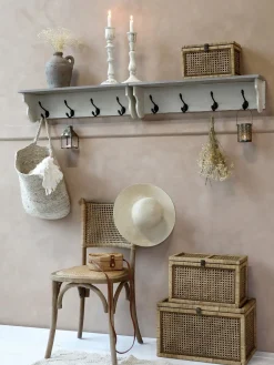 Chic Antique - Fransk spisebordsstol med flet - Natur