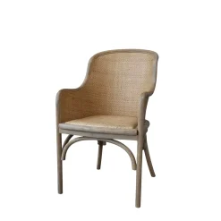 Chic Antique - Gammel fransk stol med flet - Natur
