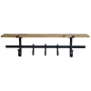 Chic Antique - Hylde med 5 knager - Antique Sort
