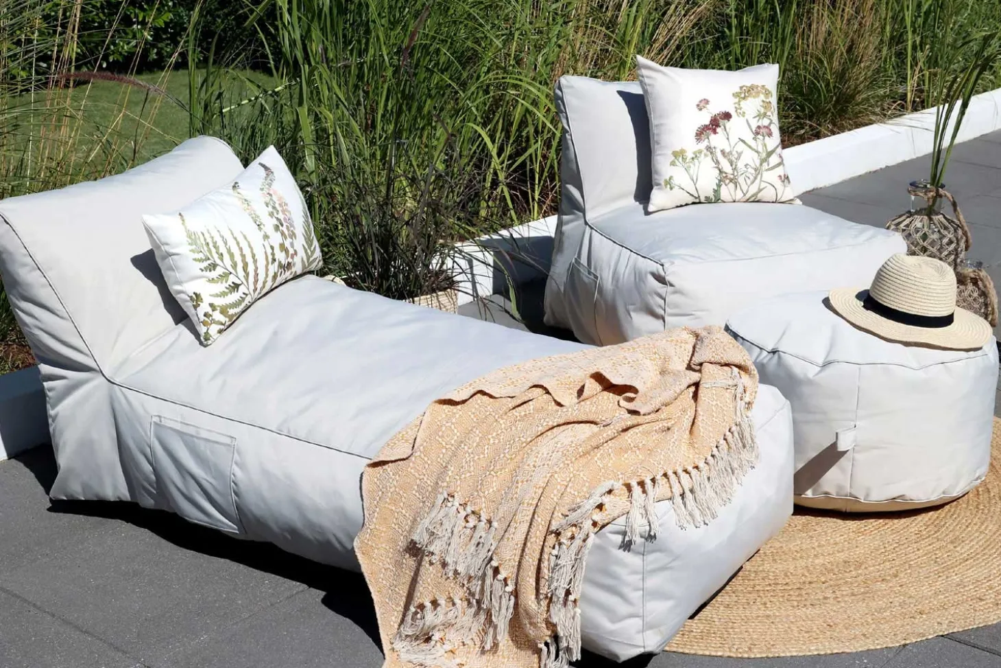 Chic Antique - Loungepuf udendørs - Beige