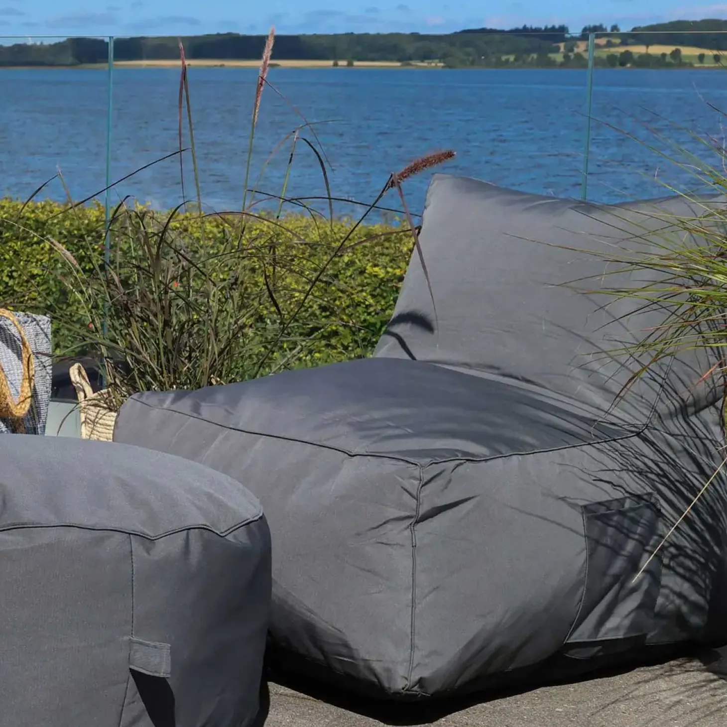 Chic Antique - Loungestol udendørs - Anthracit - H65, L80, B75 cm