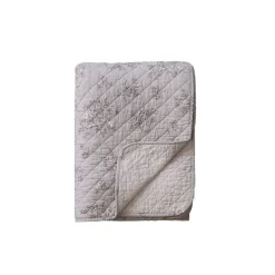 Chic Antique - Plaid - Blomstret Quilt - Lavender