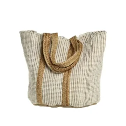 Chic Antique - Strandtaske i genbrugsgarn - 60 x 40 x 30 - Hvid