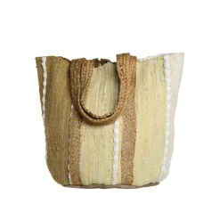 Chic Antique - Strandtaske i genbrugsgarn - 60 x 40 x 30 - Melon