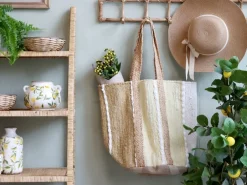 Chic Antique - Strandtaske i genbrugsgarn - 60 x 40 x 30 - Melon
