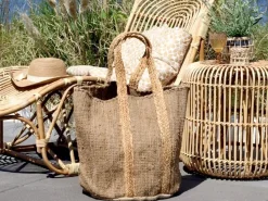 Chic Antique - Strandtaske i genbrugsgarn - 60 x 40 x 30 - Natur