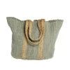 Chic Antique - Strandtaske i genbrugsgarn - 60 x 40 x 30 - Verte