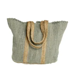 Chic Antique - Strandtaske i genbrugsgarn - 60 x 40 x 30 - Verte