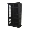 Chic Antique - Vitrineskab - Sort - H 196 x L 120 x  B 40 cm