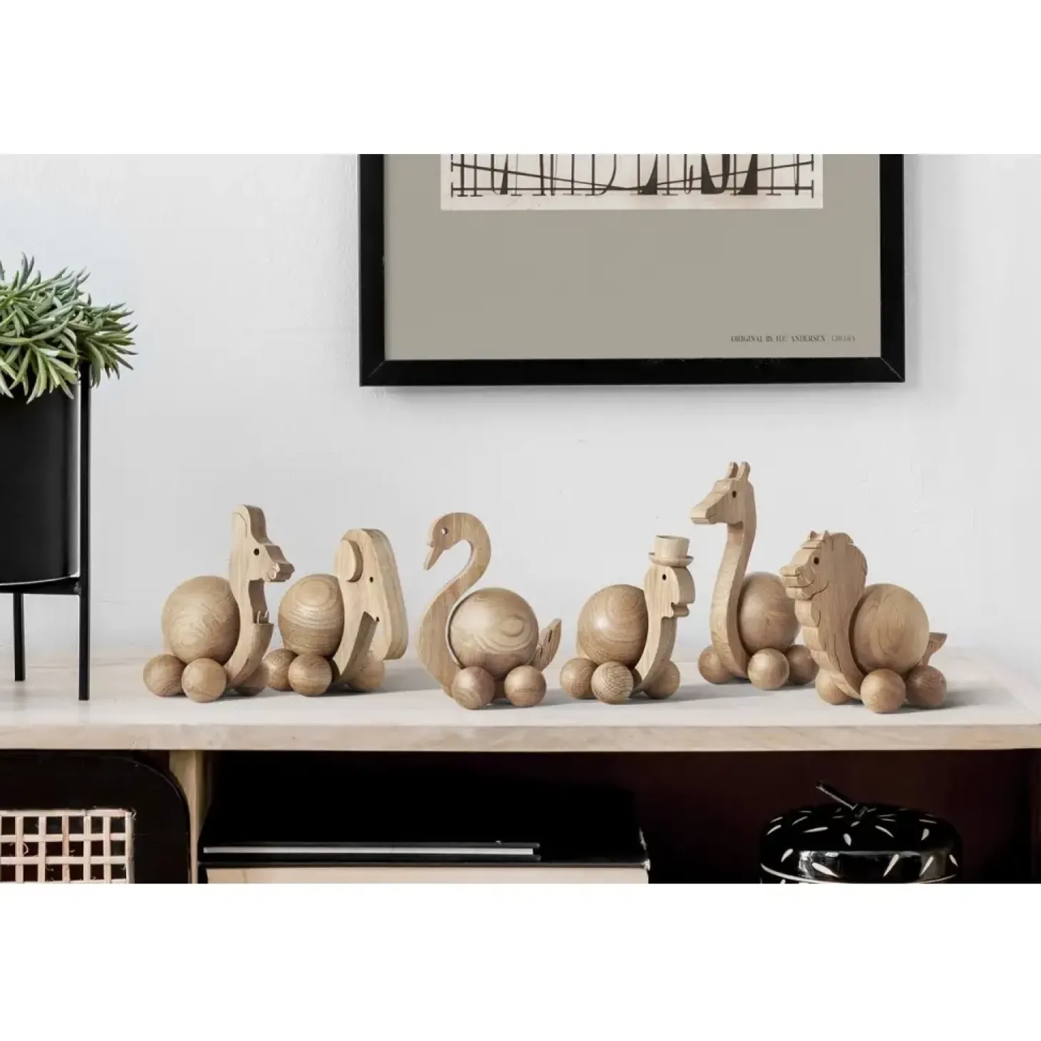 ChiCura - Træfigur - Spinning Swan - Medium