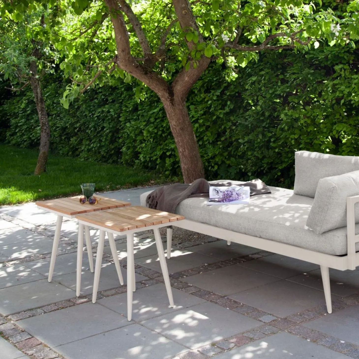 Cinas - Rio daybed, Sandy Grey Aluminiums stel, hynder i Sand