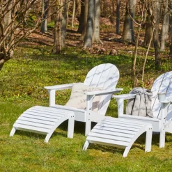 Cinas - Adirondack fodskammel i hvid mahogni