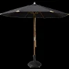 Cinas - Capri Parasol Ø3m Sort polyester dug