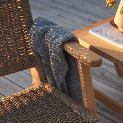 Cinas - Eya Garden lounge stol i teak med Viro reb til udendørs brug