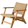 Cinas - Eya lounge stol - indendørs, teak med paperloom