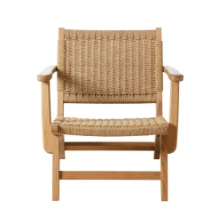 Cinas - Eya lounge stol - indendørs, teak med paperloom