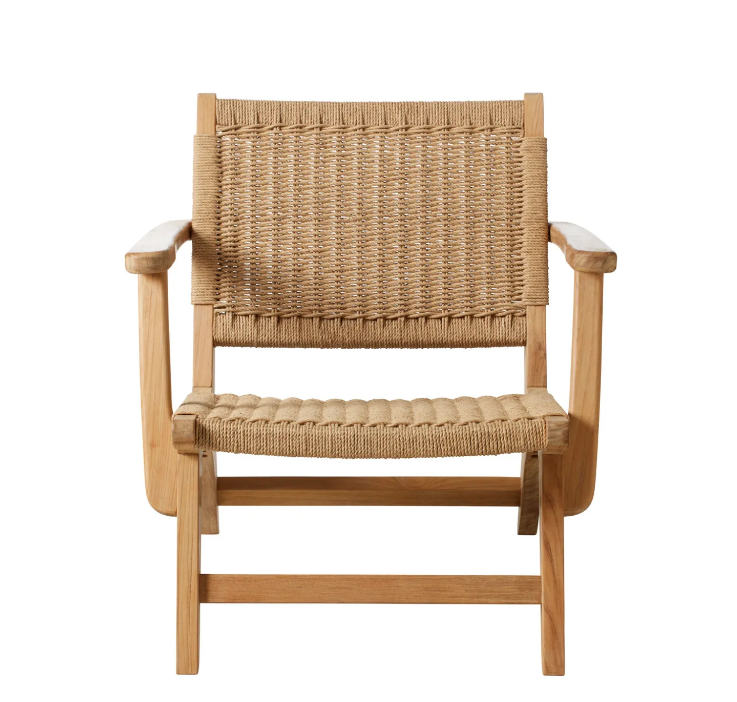Cinas - Eya lounge stol - indendørs, teak med paperloom