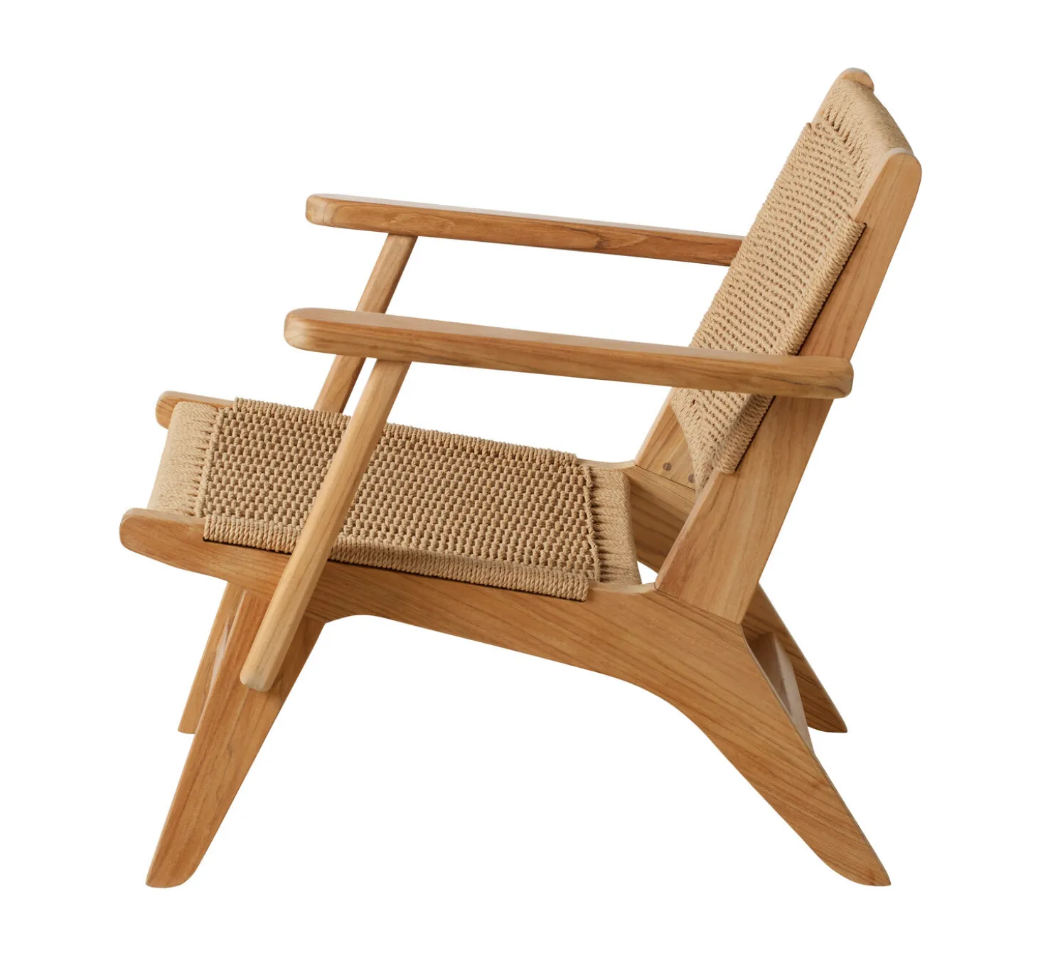Cinas - Eya lounge stol - indendørs, teak med paperloom