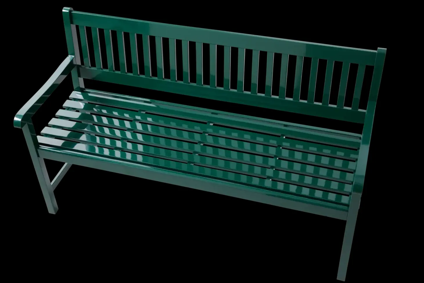 Cinas - Havebænk - Brighton bænk 150x59cm grøn