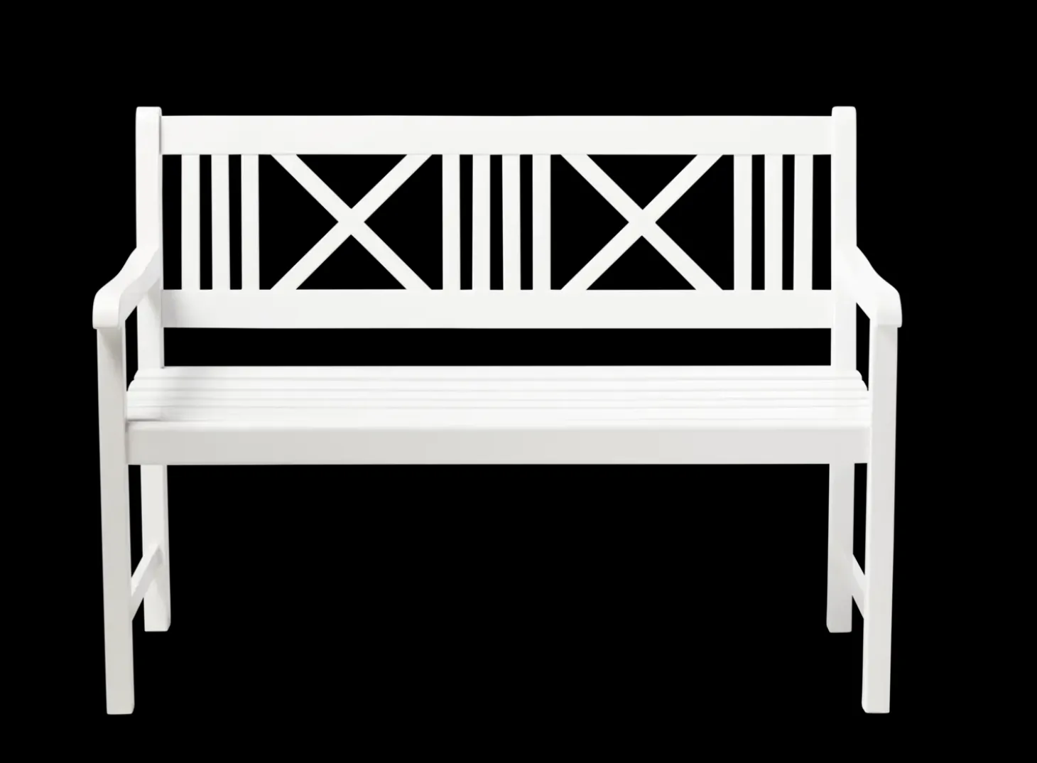 Cinas - Havebænk - Rosenborg bænk 120x59cm hvid mahogni