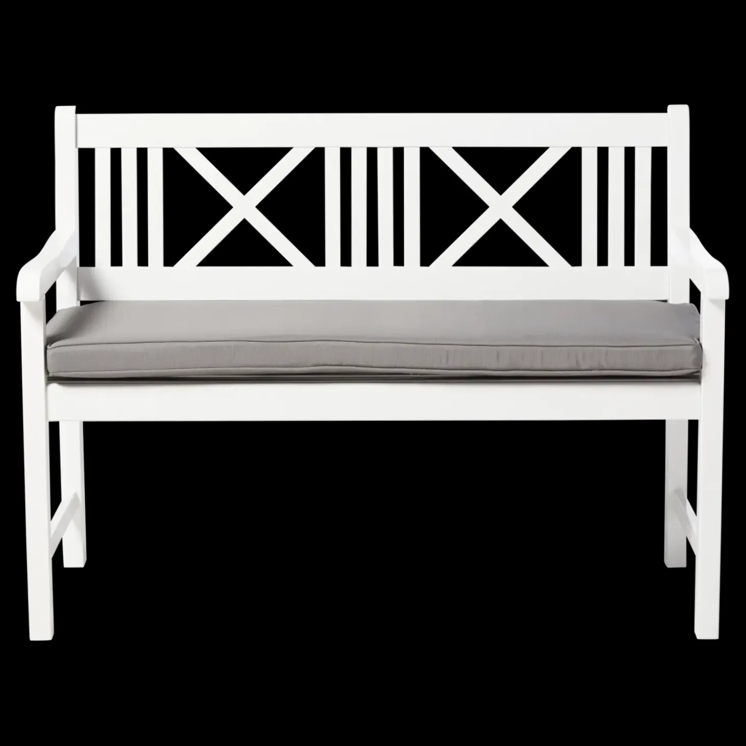 Cinas - Havebænk - Rosenborg bænk 120x59cm hvid mahogni