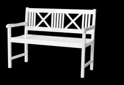 Cinas - Havebænk - Rosenborg bænk 120x59cm hvid mahogni