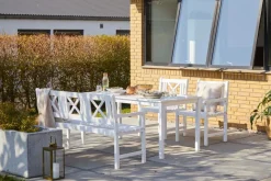 Cinas - Havebænk - Rosenborg bænk 150x59cm hvid mahogni