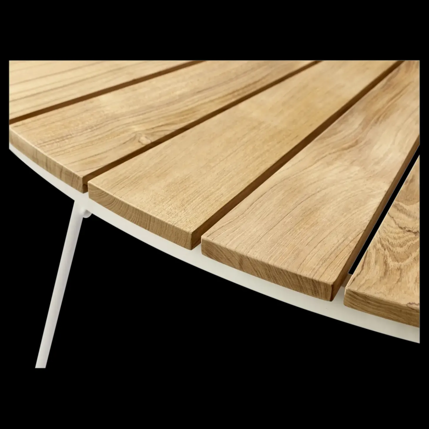 Cinas - Havebord - Ellen bord Ø150cm hvid/teak