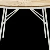 Cinas - Havebord - Ellen bord Ø110cm hvid/teak