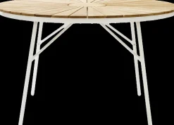 Cinas - Havebord - Ellen bord Ø110cm hvid/teak