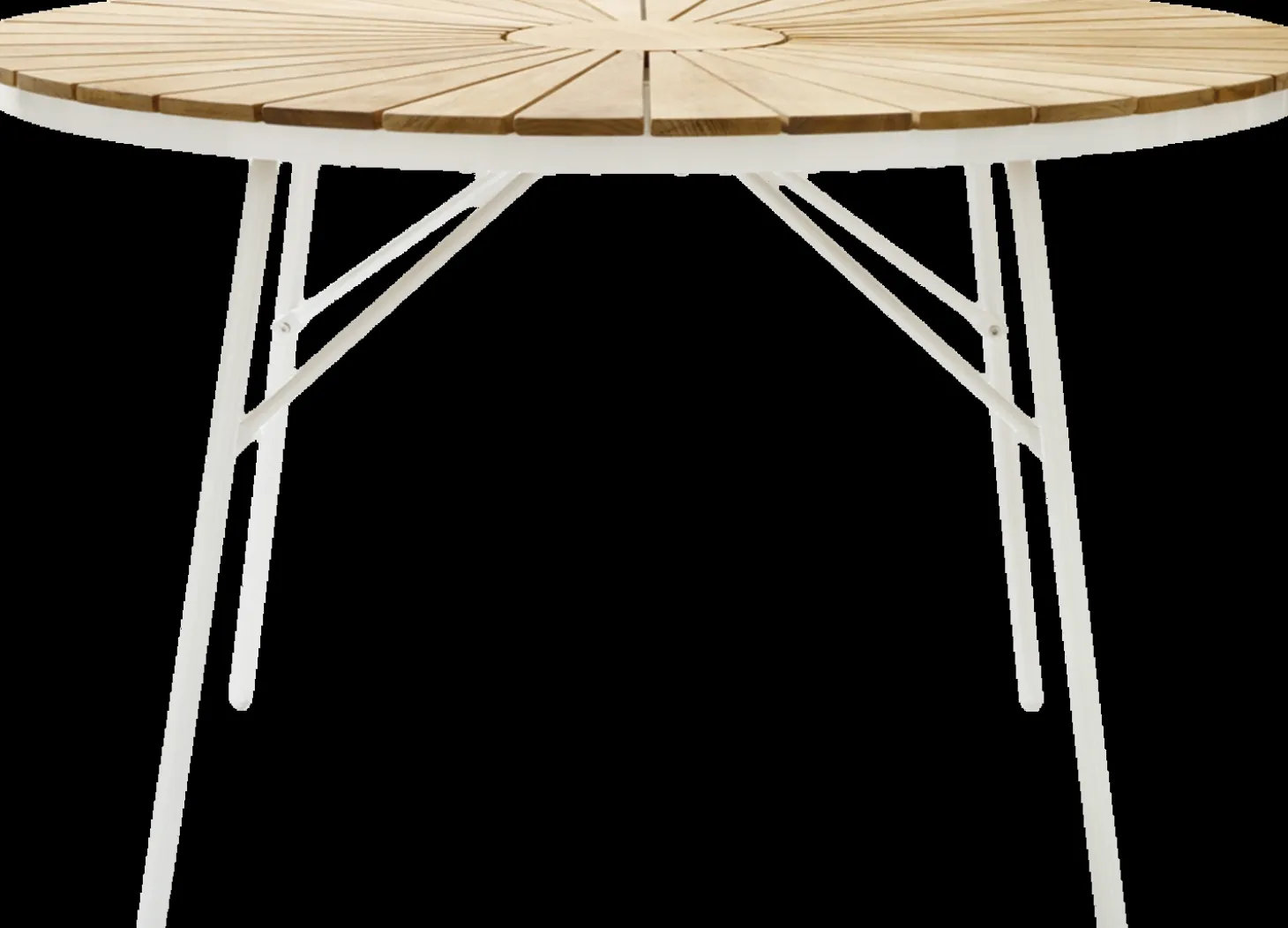 Cinas - Havebord - Ellen bord Ø110cm hvid/teak