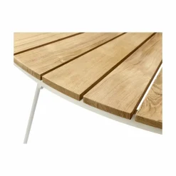 Cinas - Havebord - Ellen bord Ø110cm hvid/teak