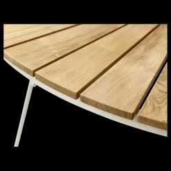 Cinas - Havebord - Ellen bord Ø130cm hvid/teak