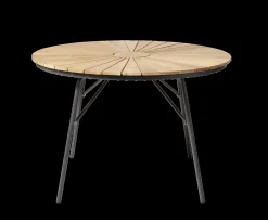 Cinas - Havebord - Ellen bord Ø110cm antracit/teak