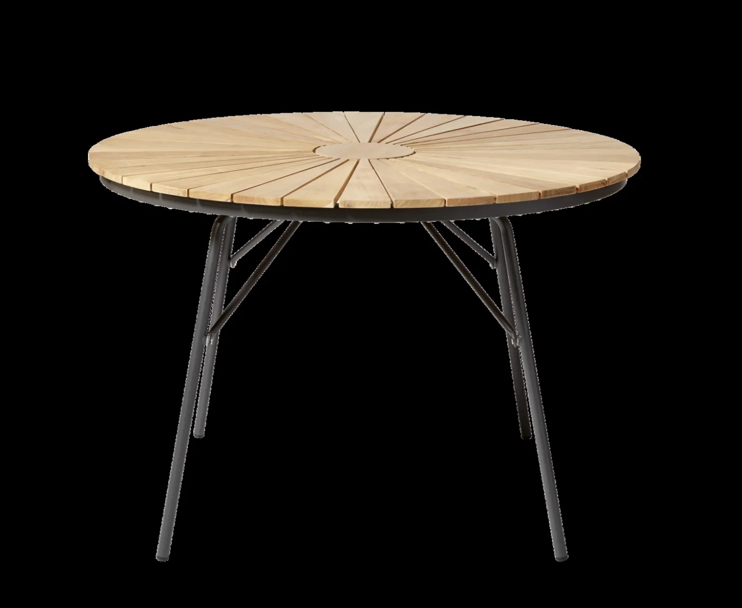 Cinas - Havebord - Ellen bord Ø110cm antracit/teak