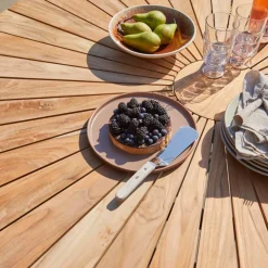 Cinas - Havebord - Ellen bord Ø110cm antracit/teak