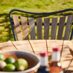 Cinas - Havebord - Ellen bord Ø130cm antracit/teak