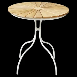 Cinas - Havebord - Ellen cafebord Ø80cm hvid/teak