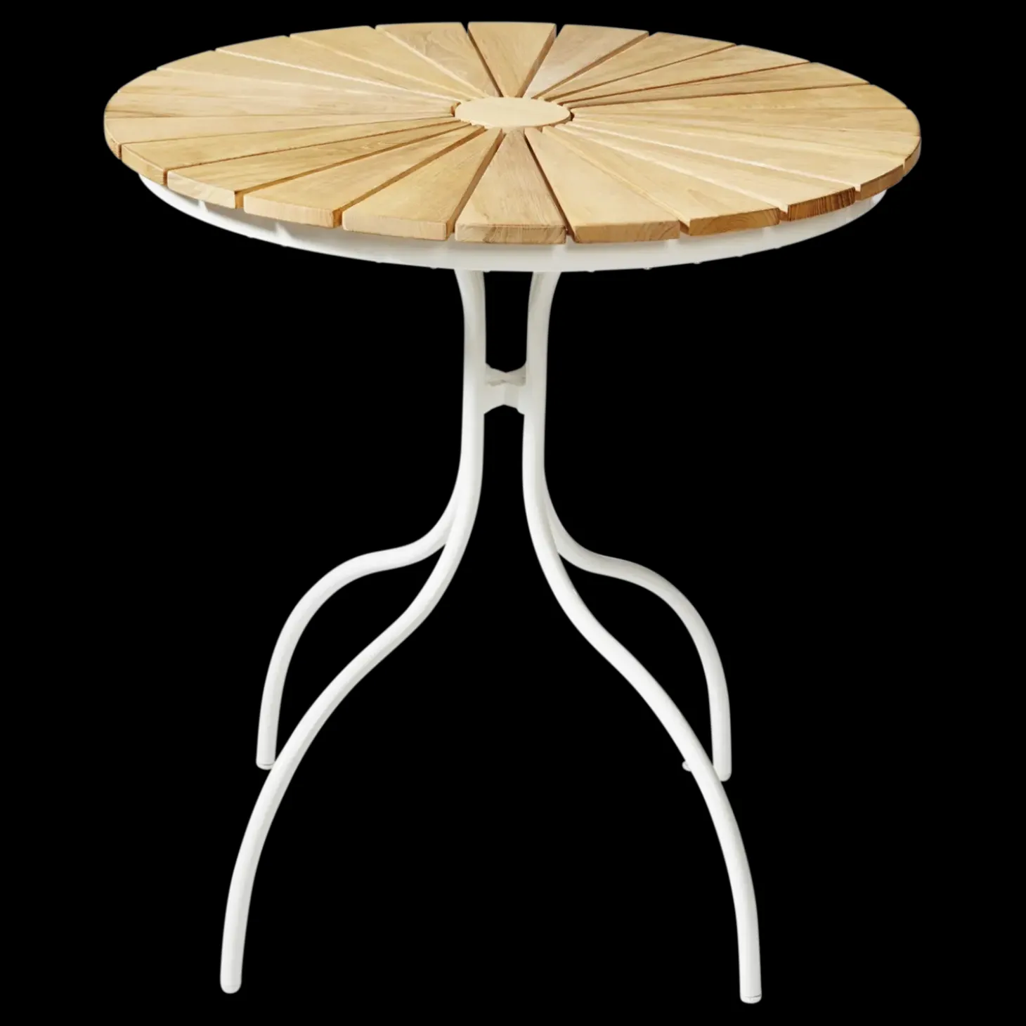 Cinas - Havebord - Ellen cafebord Ø80cm hvid/teak
