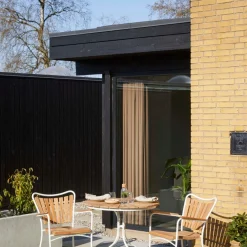 Cinas - Havebord - Ellen cafebord Ø80cm hvid/teak