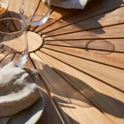 Cinas - Havebord - Ellen cafebord Ø80cm hvid/teak