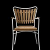 Cinas - Havstol - Ellen stol hvid aluminium og teak