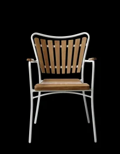 Cinas - Havstol - Ellen stol hvid aluminium og teak