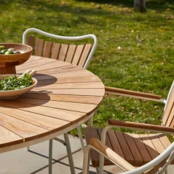 Cinas - Havstol - Ellen stol hvid aluminium og teak