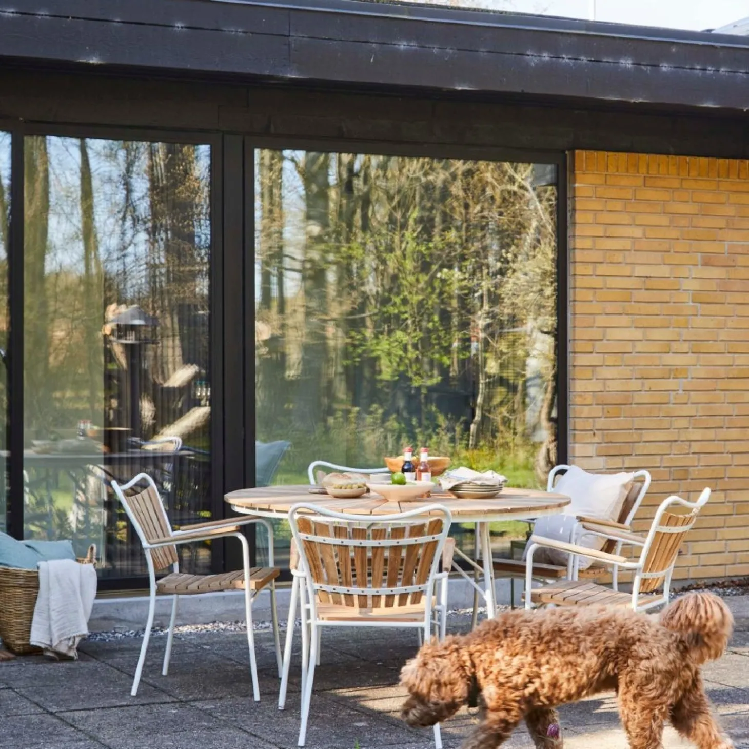 Cinas - Havstol - Ellen stol hvid aluminium og teak