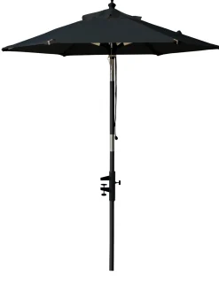 Cinas - Nero balkon parasol Ø1,80m sort stok/sort dug
