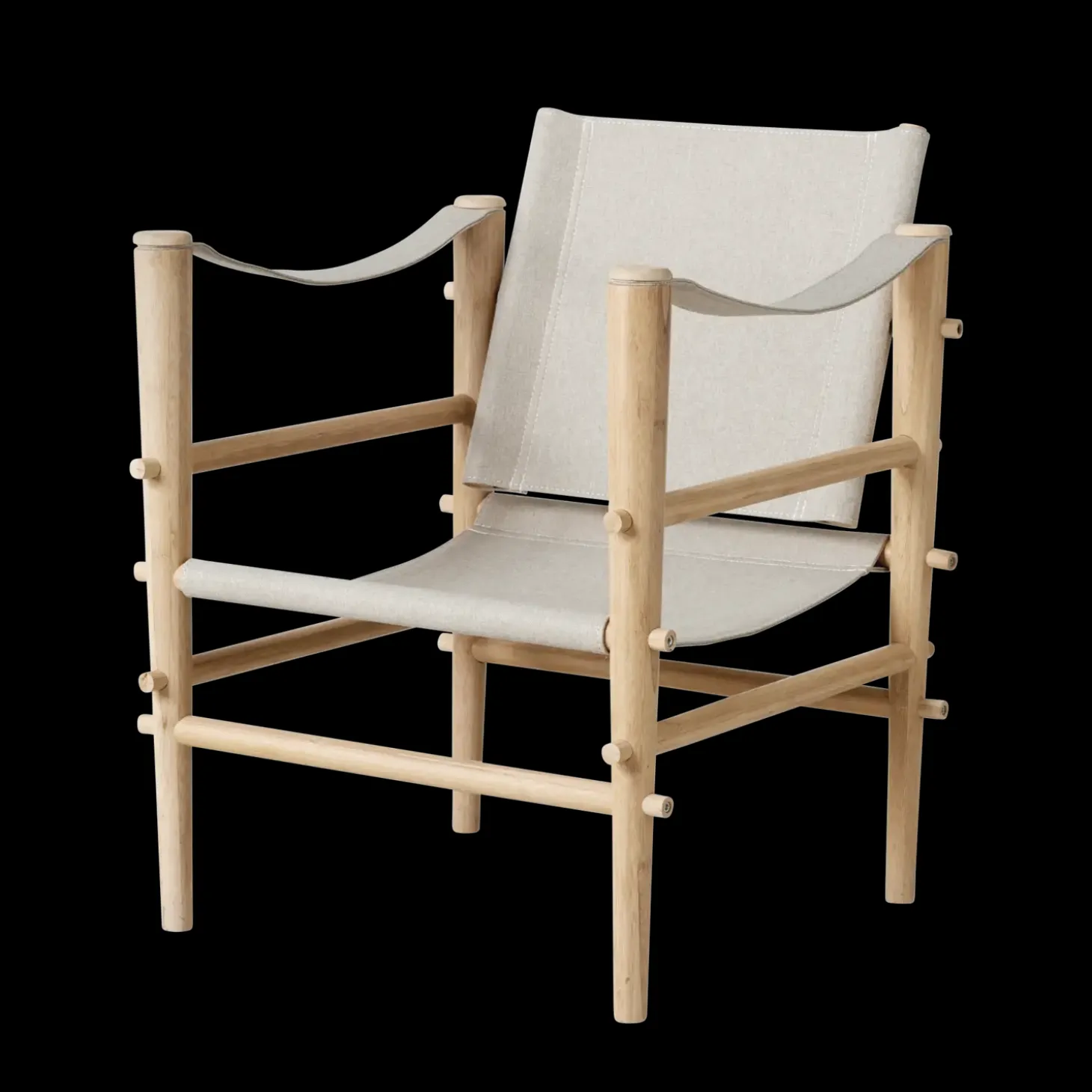 Cinas - Noble Safari stol lys med melange canvas