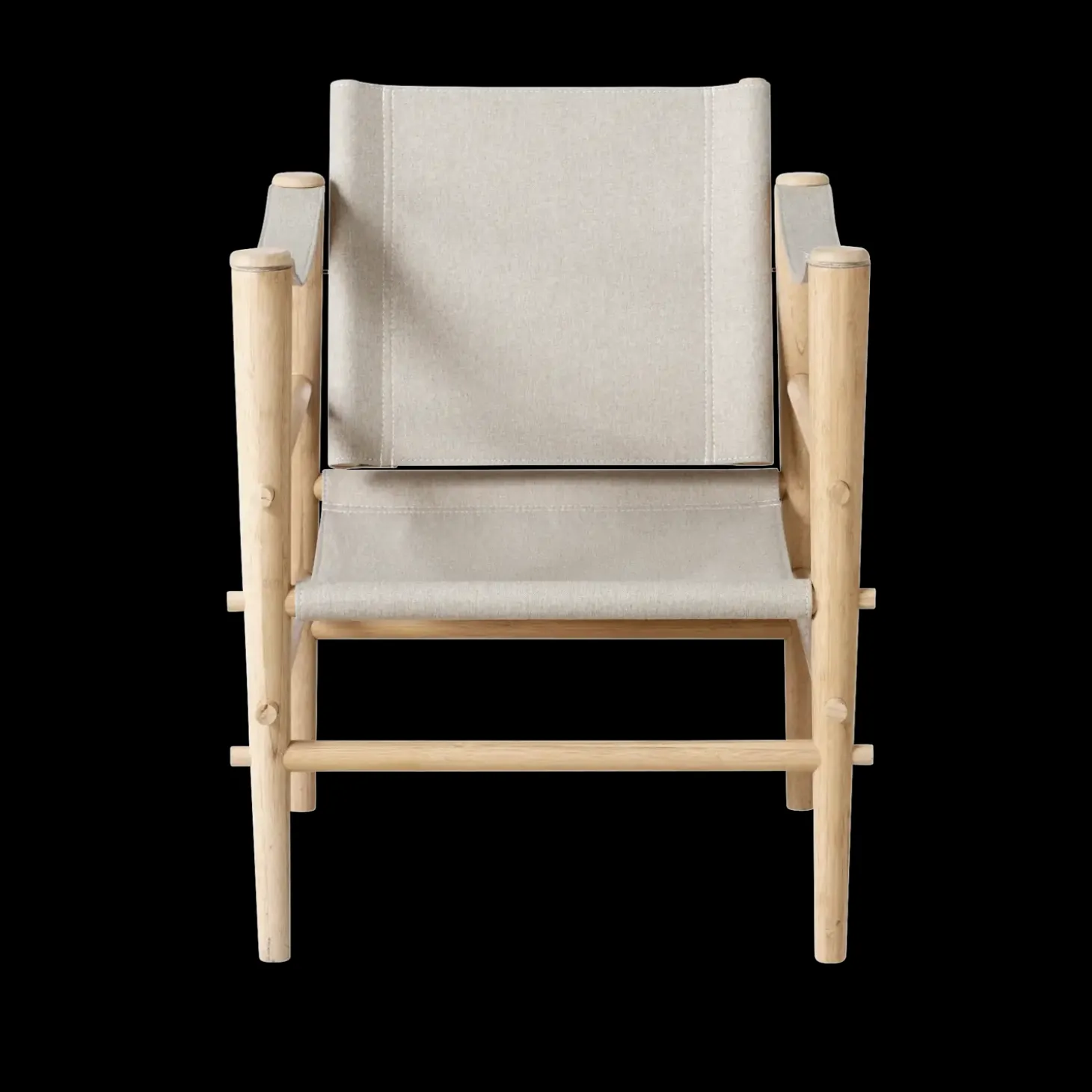 Cinas - Noble Safari stol lys med melange canvas